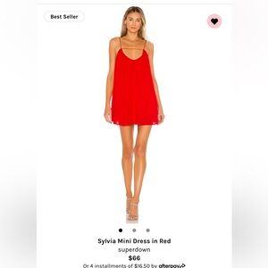 super down red mini dress